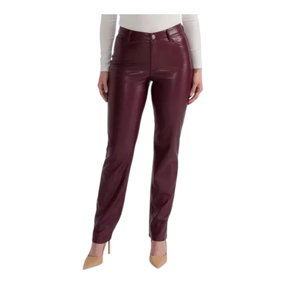 Joie Women's Size 14 Burgundy Faux Leather Pants